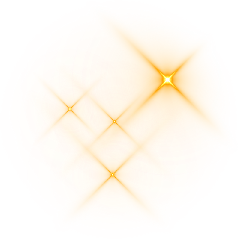 Lens flare star gold light special effect black background